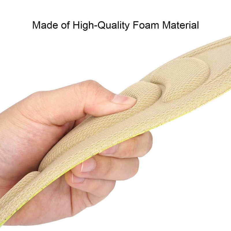 Dr.Foot Dr. Foot's Arch Support Insoles, Help Against Plantar Fasciitis, Metatarsal and Heel Pain, Diabetic Anti-Sweat Foam Comfortable Insoles for Shock Absorption (L | 7~12 US Men's, Beige) - Image 4